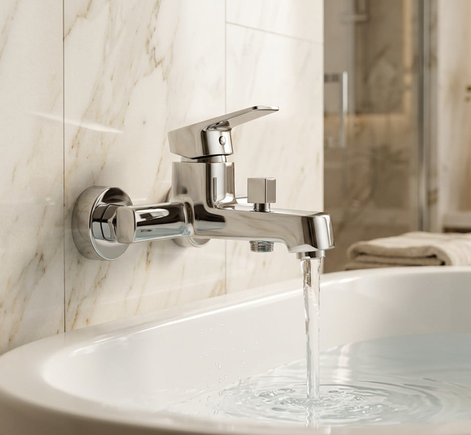 Single Lever Bath Mixer LUCID – Premium Bathroom Faucet (Chrome)