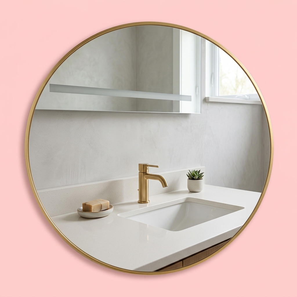 Mirror round Minimalist 20x20