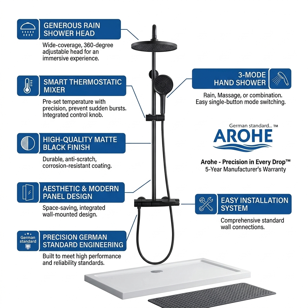 Arohe Rain Shower Panel AH06