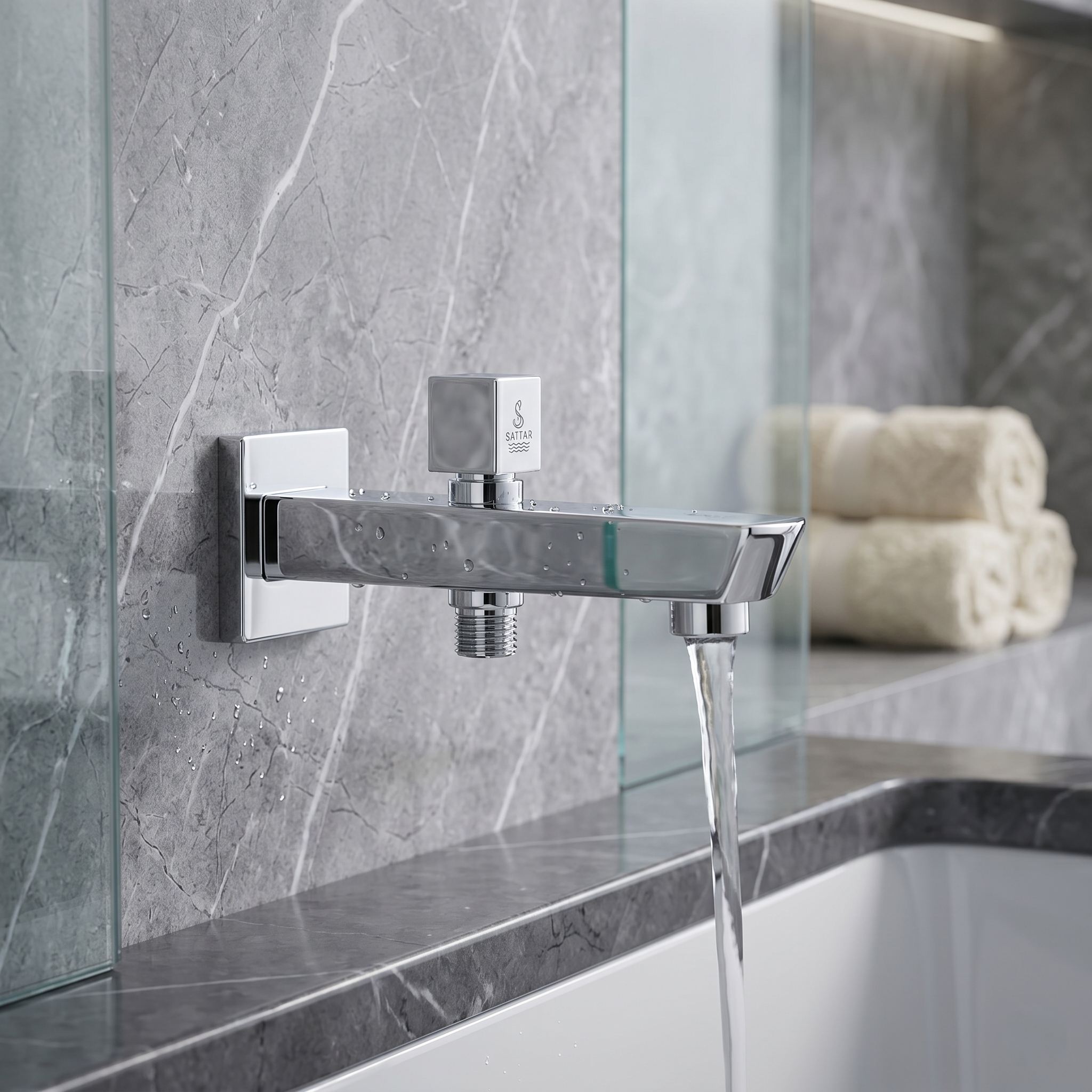 Square Spout With Diverter Sattar