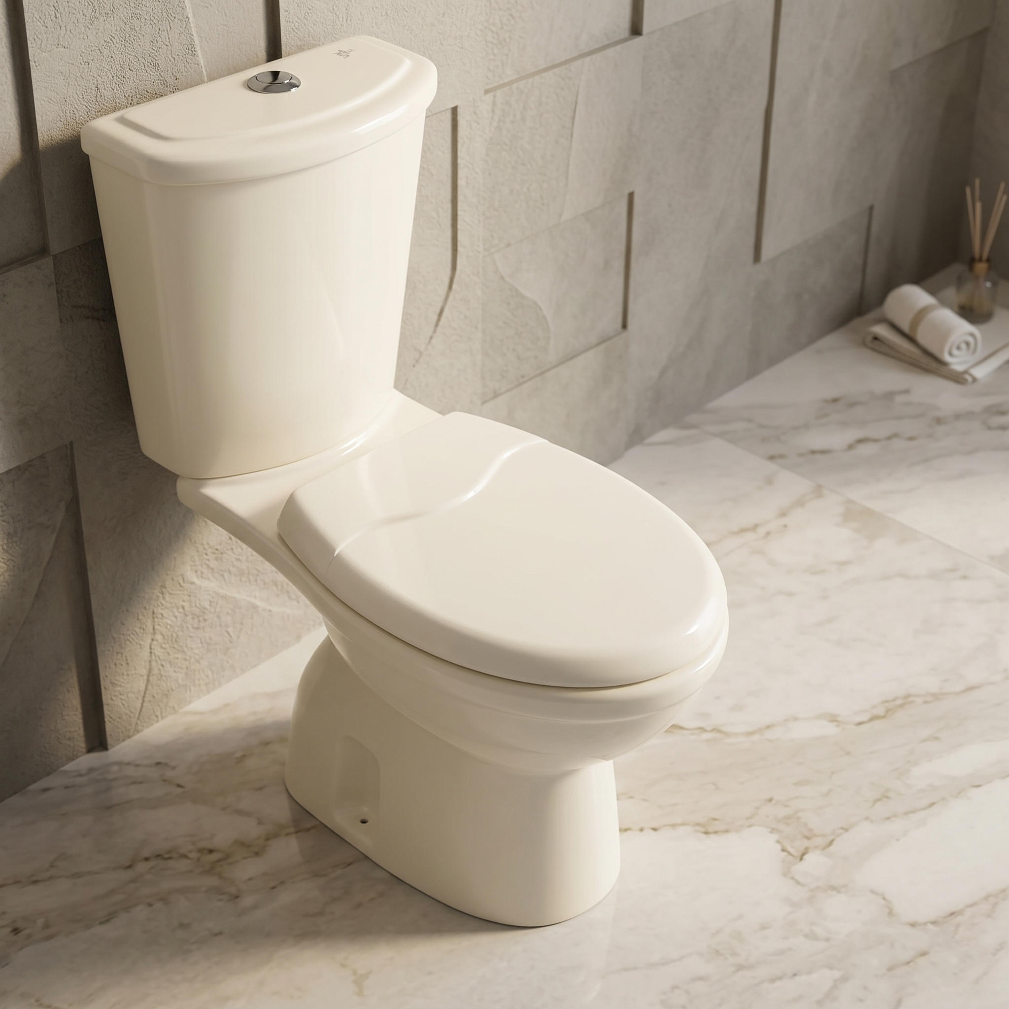 Commode Marcella Hydraulic Off White Stella
