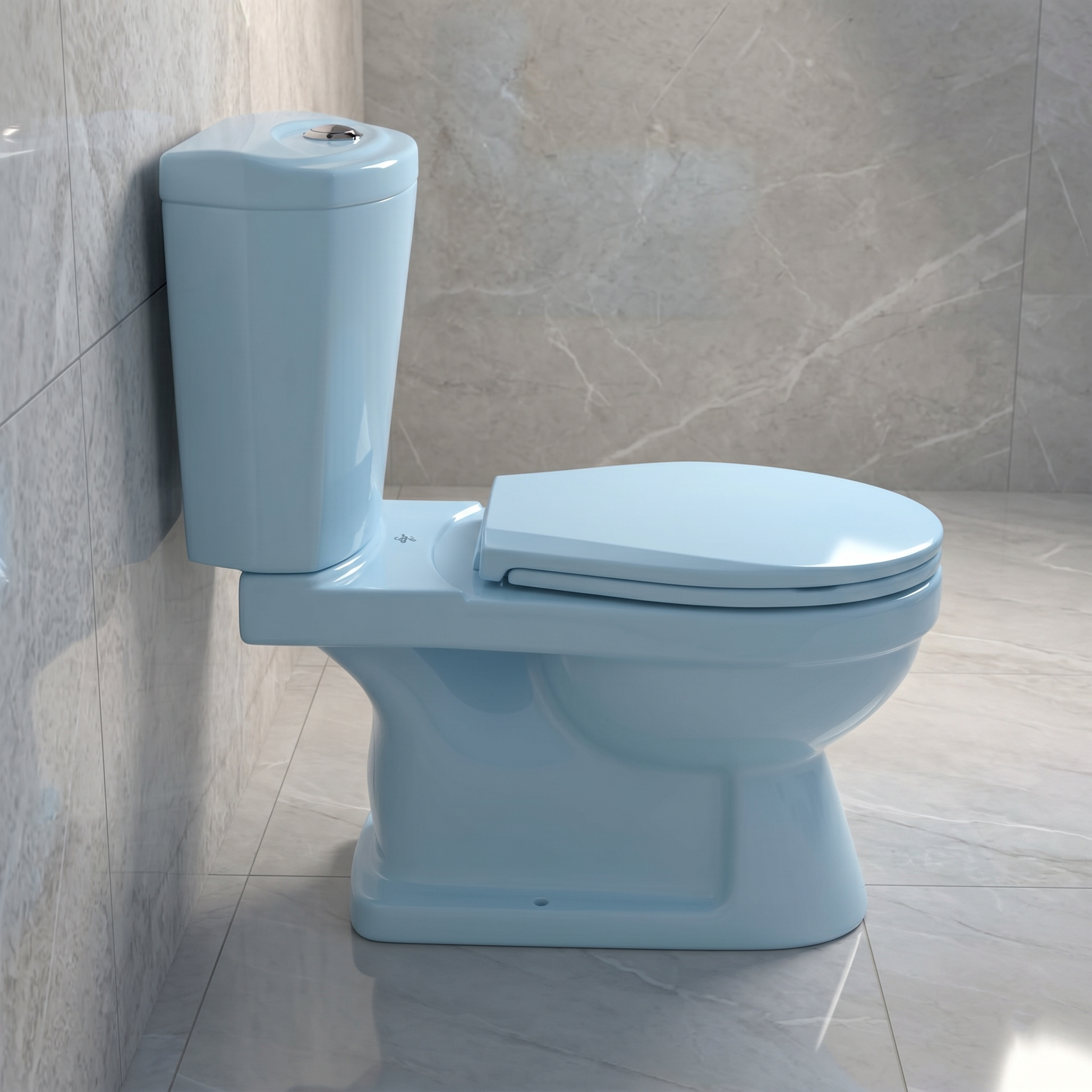 Commode Verso Non-Hydraulic Light Blue Stella