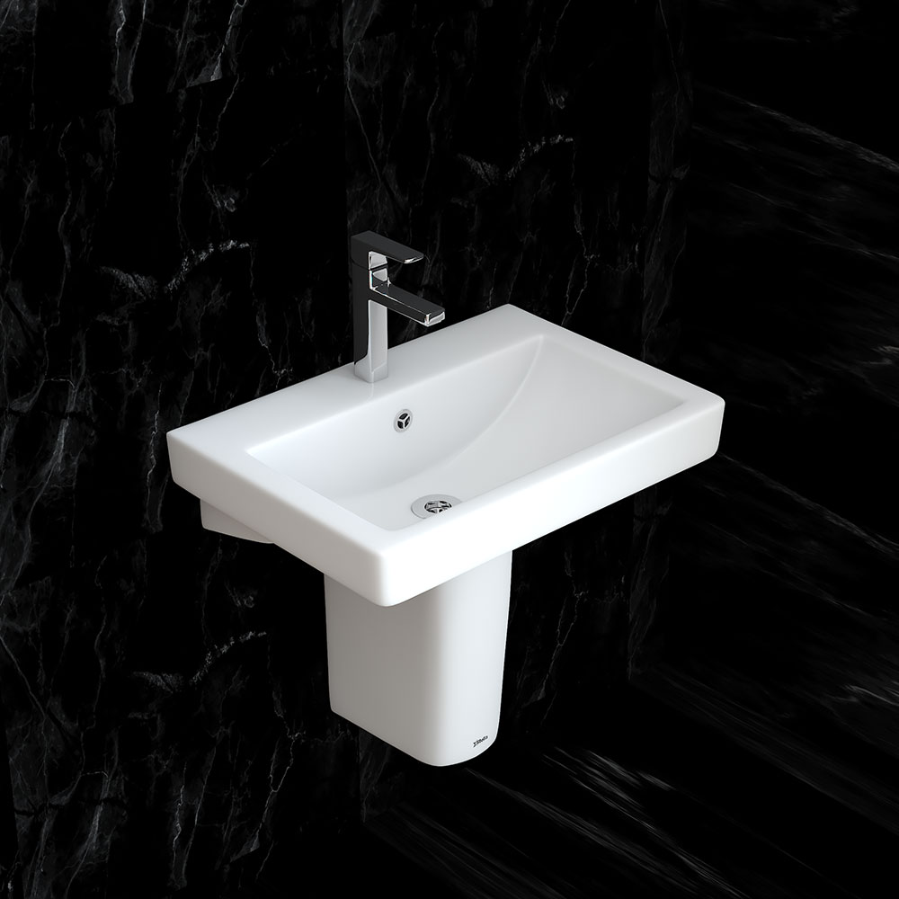 Basin Savina Half Padestal White Stella