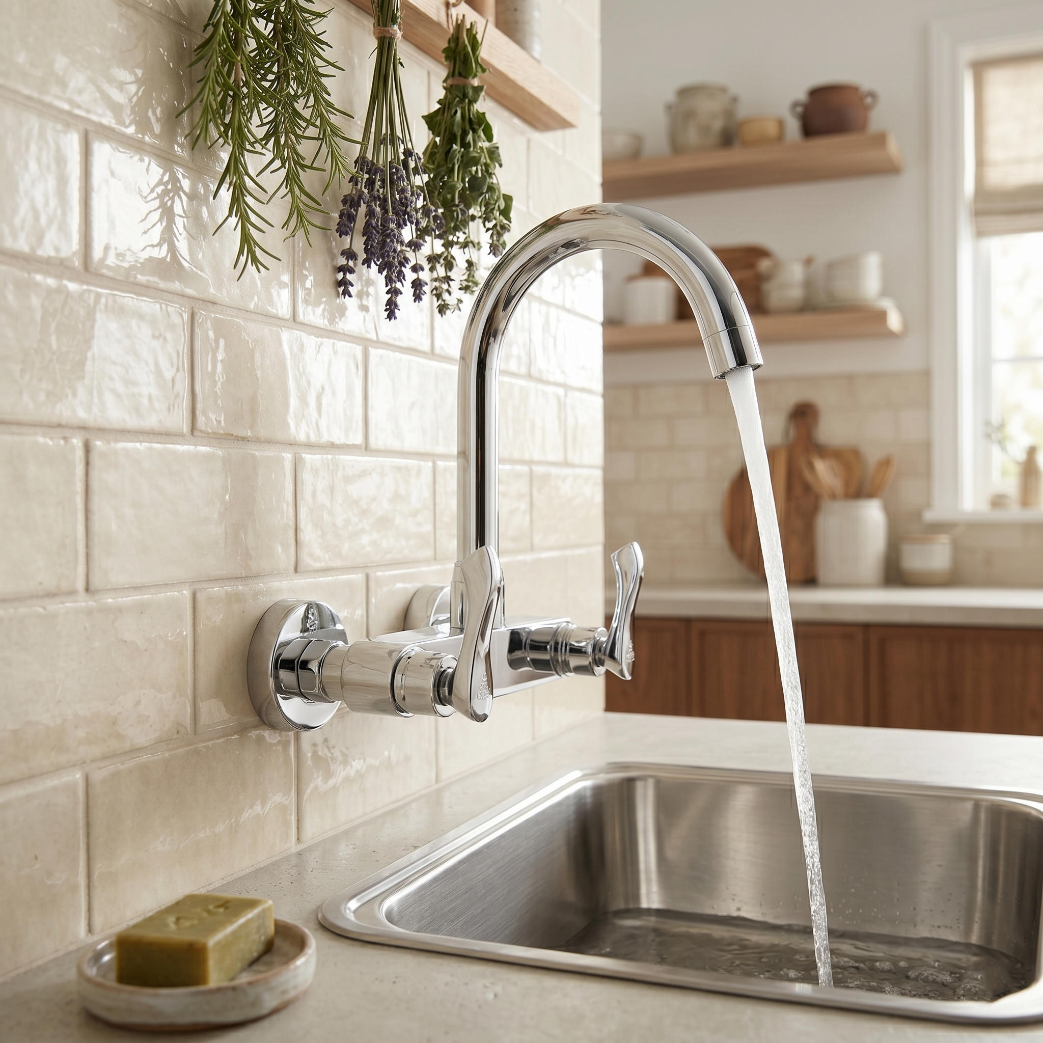 Square Moving Sink Mixer (Oliver Series)