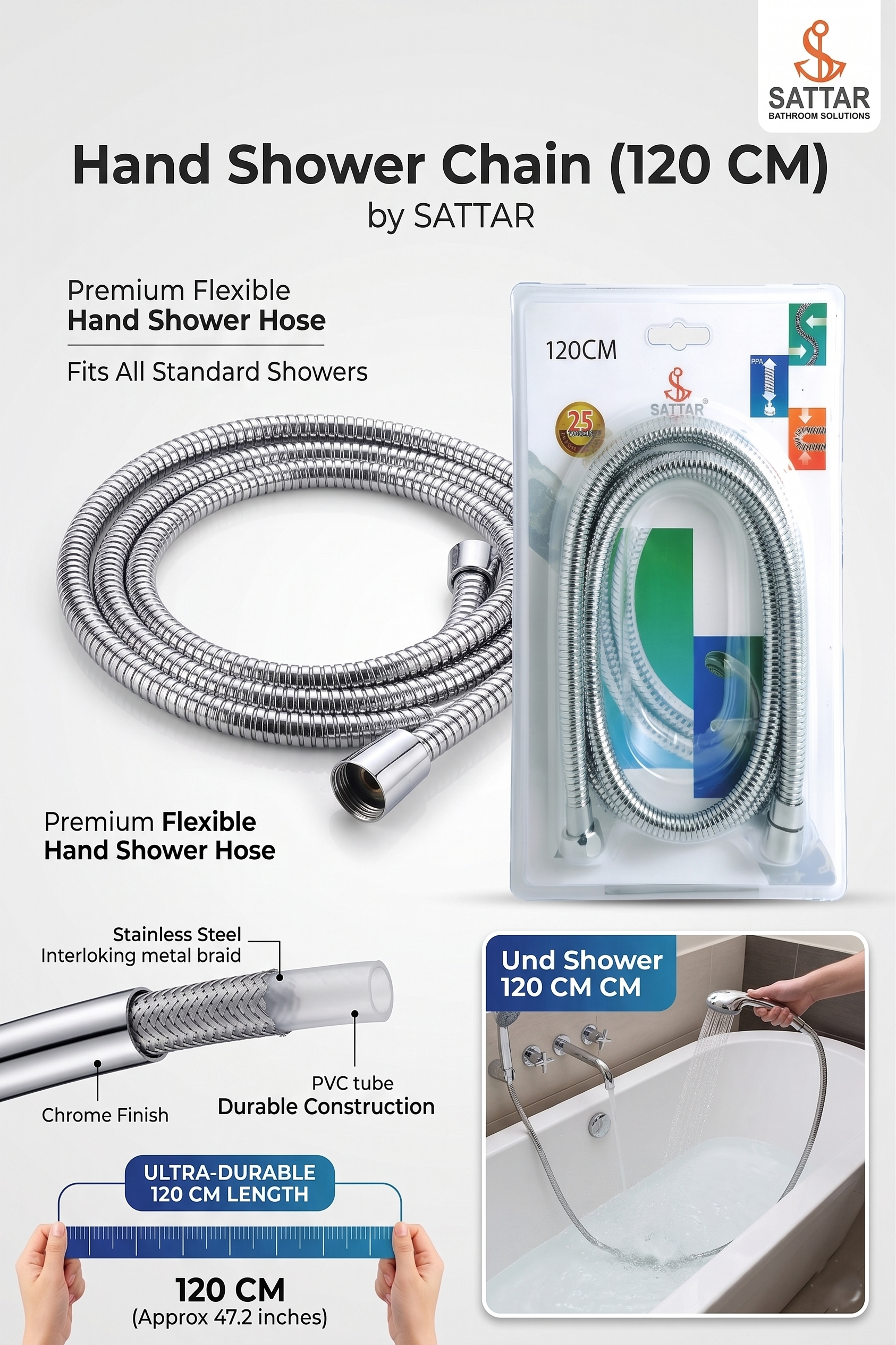 Hand Shower Chain (120 CM)