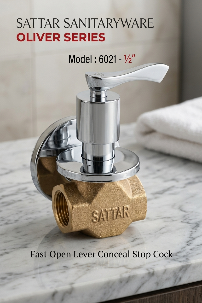 Fast Open Lever Conceal Stop Cock (1/2") – Oliver Series