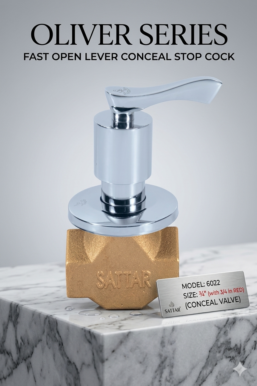 Fast Open Lever Conceal Stop Cock (3/4") – Oliver Series