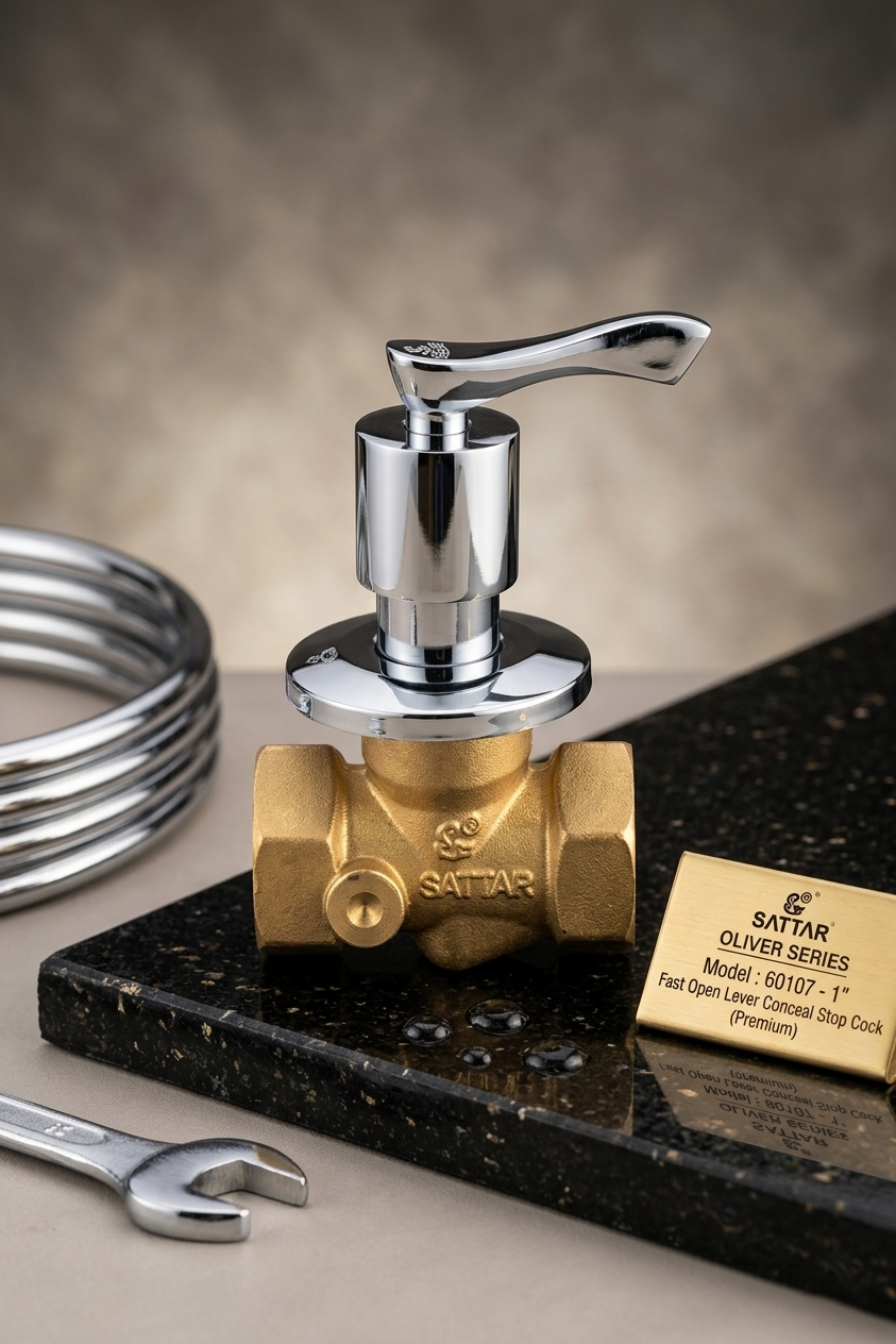Fast Open Lever Conceal Stop Cock (1", Premium) – Oliver Series