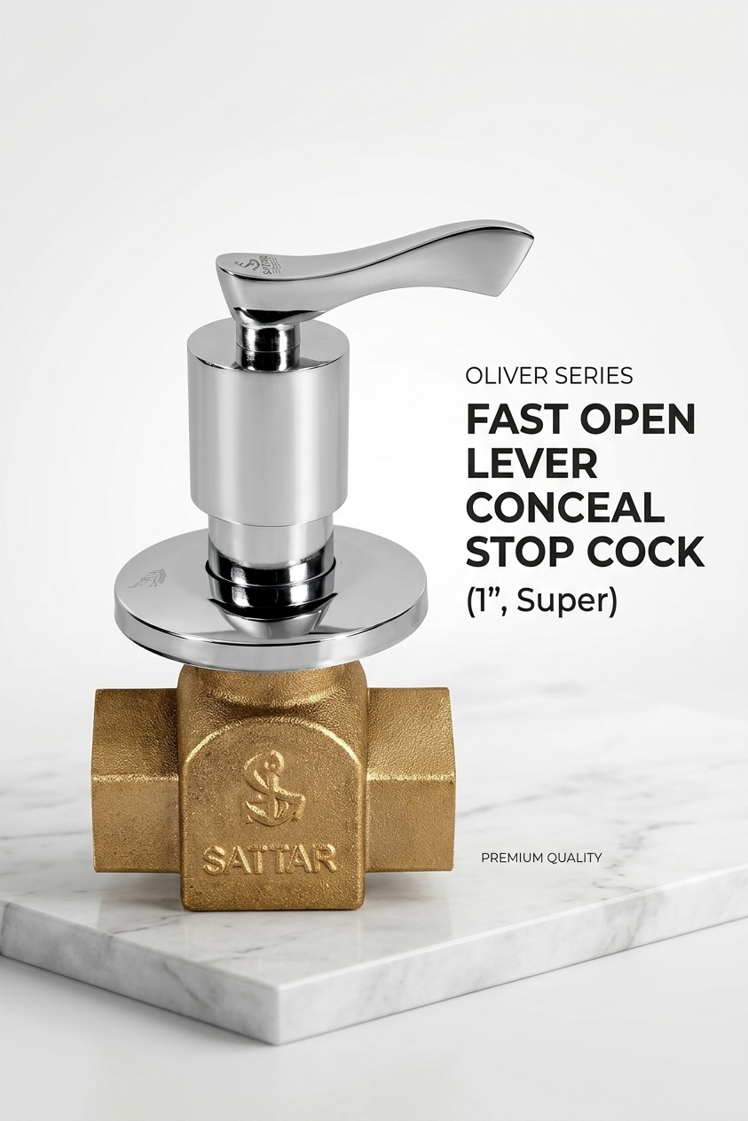 Fast Open Lever Conceal Stop Cock (1", Super) – Oliver Series