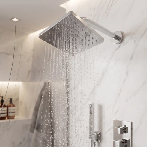 Rain Shower Square (6 inch Wall Mount) Astra