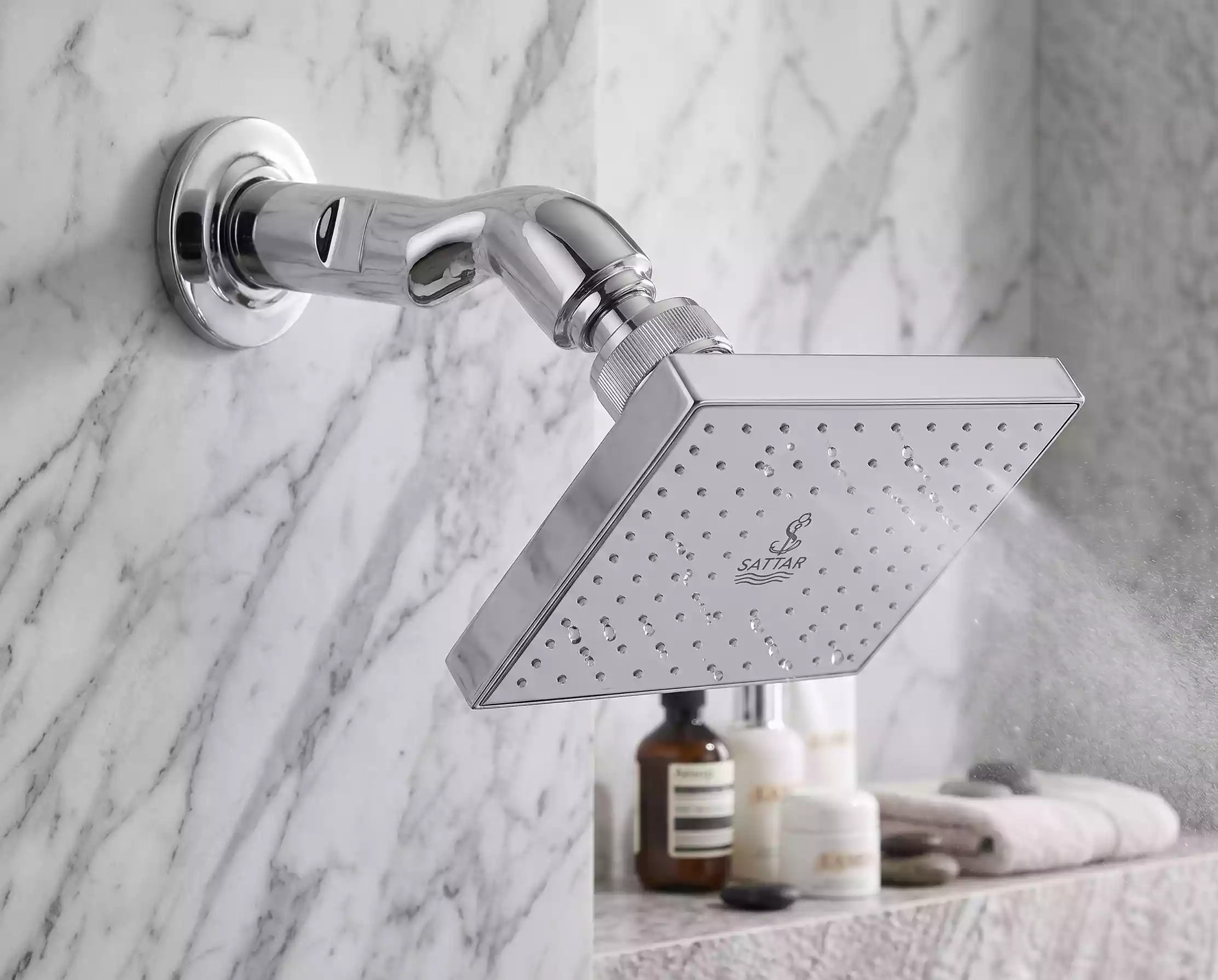 4 Inch Square Moving Shower Sattar
