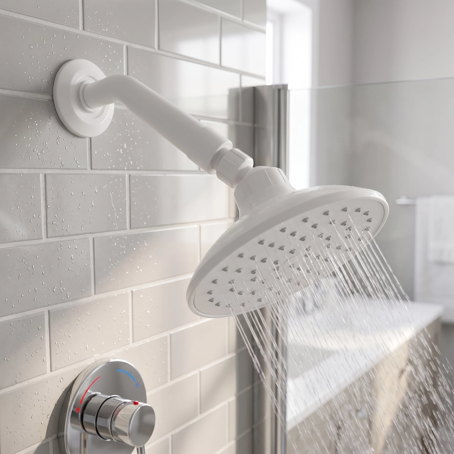 Deluxe Wall Shower White RFL