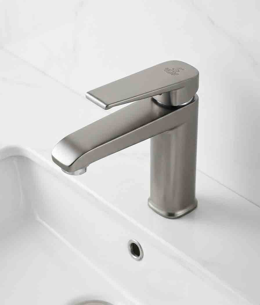 Single Lever Basin Pillar Cock ABS Black Sattar