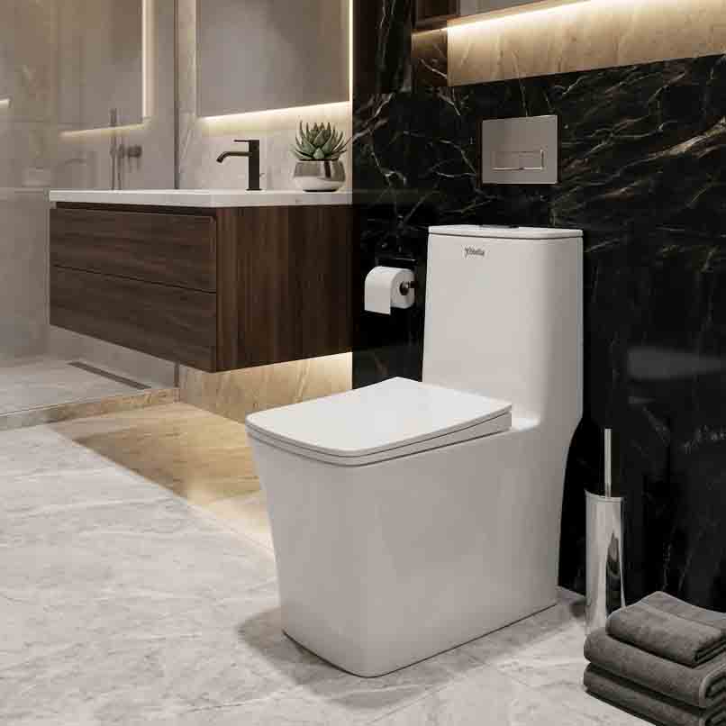 Commode Aurora white (Dual Jet Flush) Stella