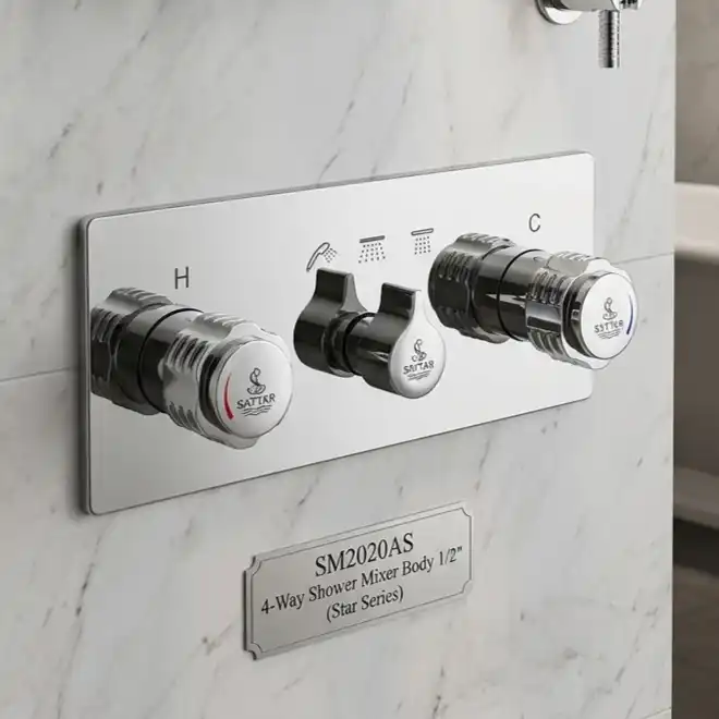 4 Way Shower Mixer Body 1/2" (Star Series) SM2020AS