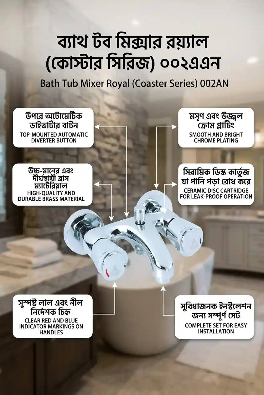 Bath Tubb Mixer Royal (Coaster Series) 002AN