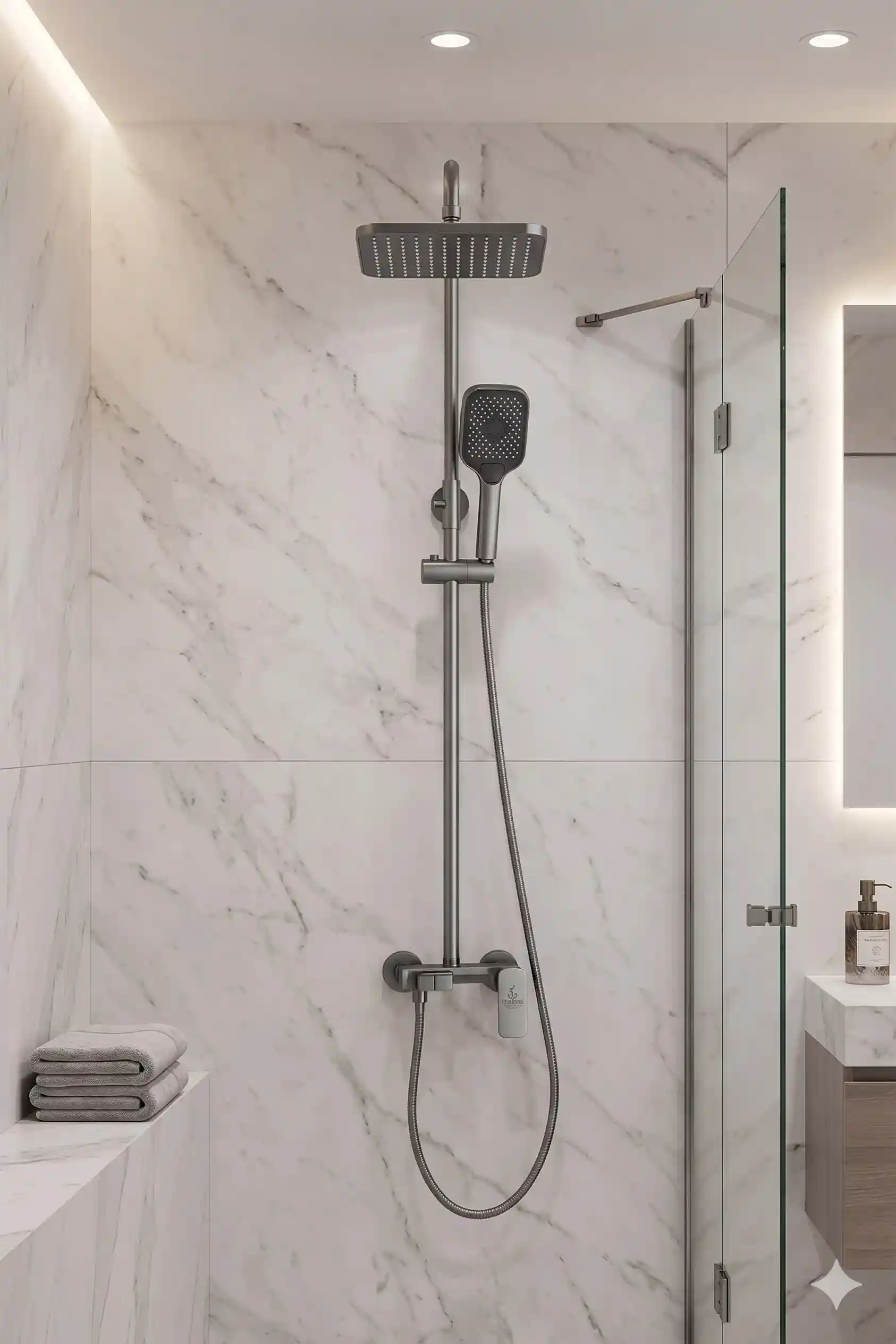 Piano Shower Mixer 2 in 1 Set - Shower Mixer