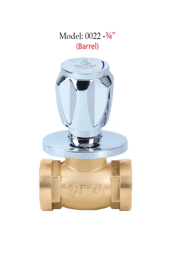 Conceal Stop Cock (Barrel) 3/4" (Deluxe Series) 0022DX
