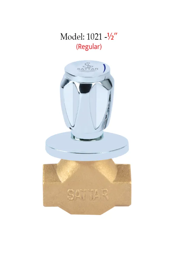 Conceal Stop Cock (Regular) 1/2" (Deluxe Series) 1021DX