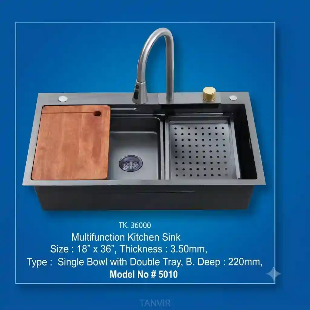 Tanvir Multifunction Kitchen Sink 18"x 36" - 5010