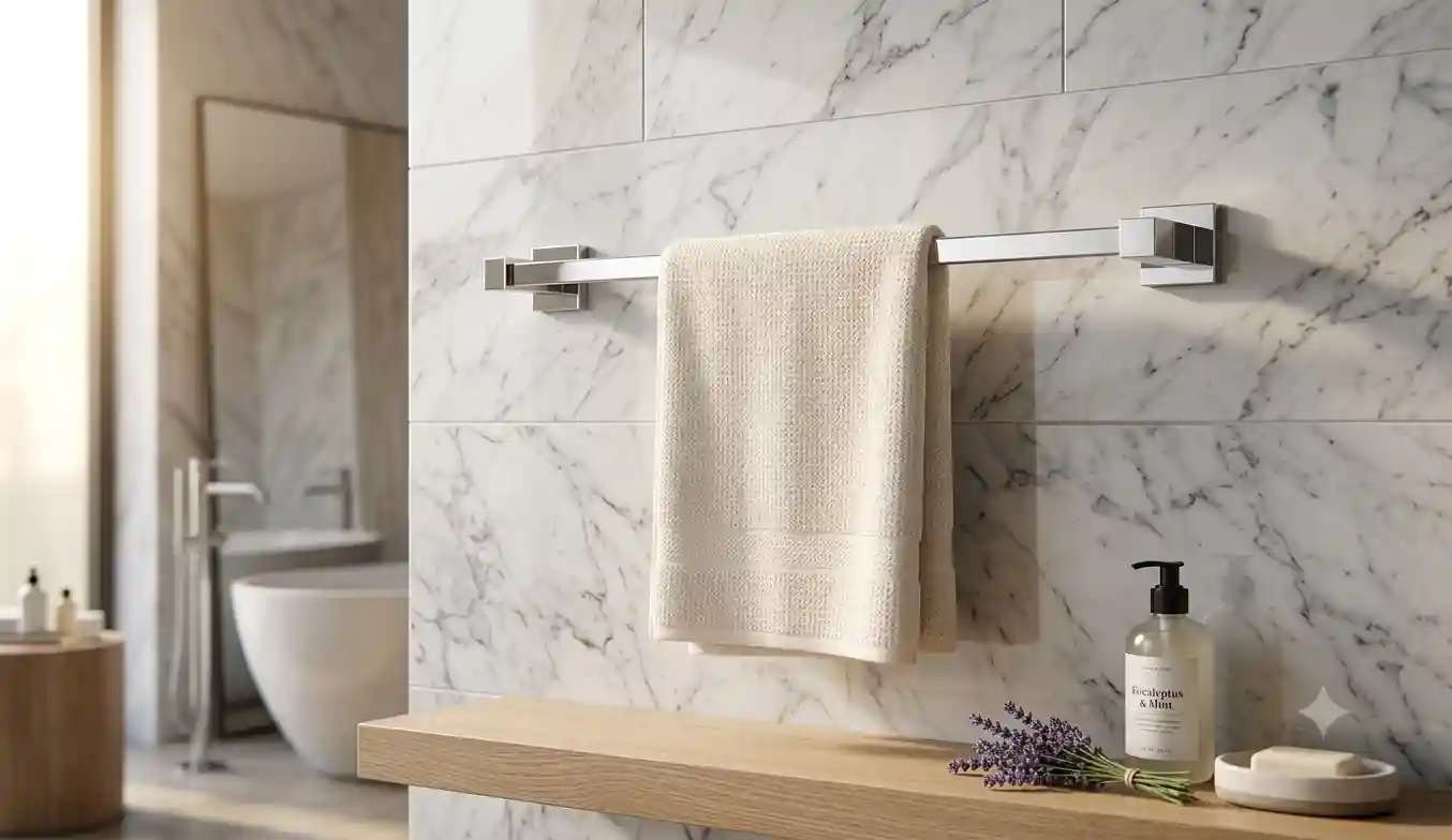 Square Single Towel rail