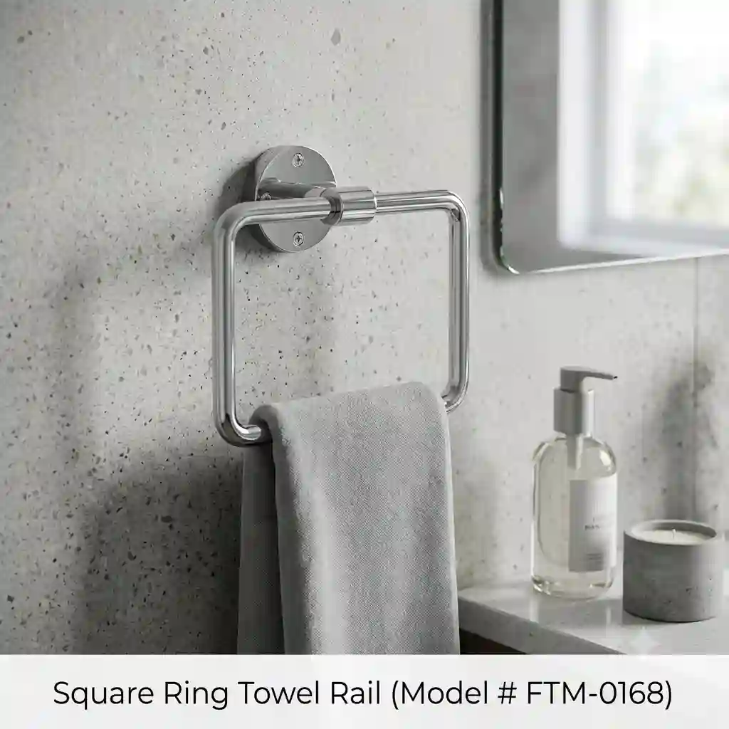 Square Ring Towel Rail FTM-0168