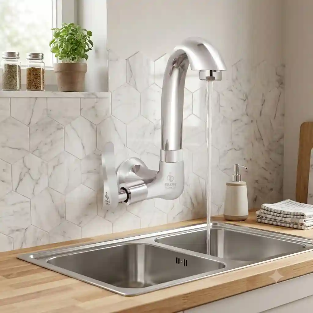 Moving Sink Cock Cobra (Lever) Brass Pipe M143A