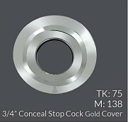 3/4" Conceal Stop Cock Gold Cover