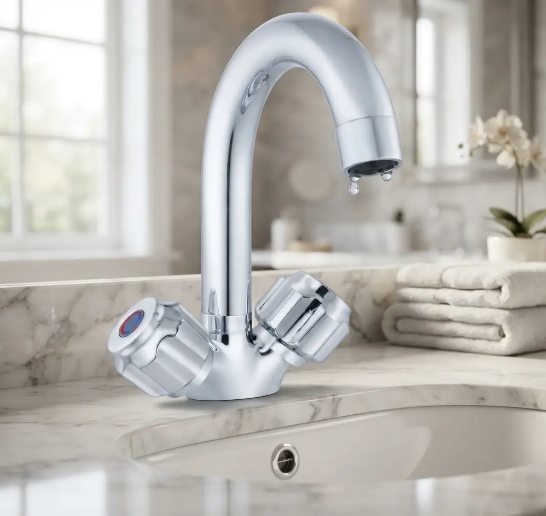 Moving Basin Mixer Round PipeM007A1 Islam Metal