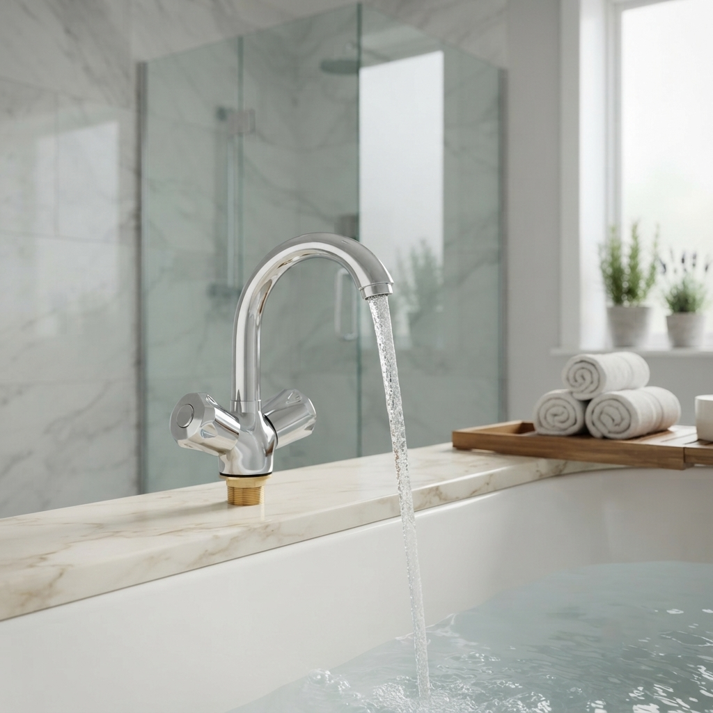 Moving Basin Mixer Round Pipe (M:007D1)