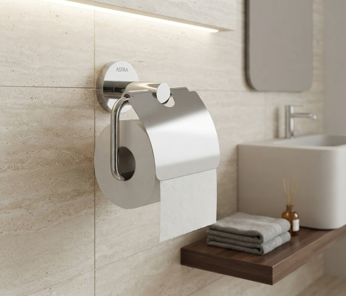 Toilet Tissu Holder Semi-Covered SS Astra 173 TP 7176