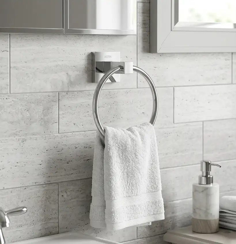 Hand Towel Holder Round SS Astra - TH7166